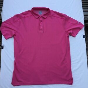 Callaway Golf Opti-Dry Lightweight Polo Shirt Large L Short Sleeve Pink Striped